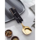 Лопатка из нержавеющей стали Magistro «Грэйс», h=26 см, цвет ручки чёрный, цвет головы золотой - Фото 3