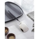 Лопатка из нержавеющей стали Magistro «Грэйс», длина 26 см, цвет ручки чёрный, цвет головы серебряный - фото 60102874