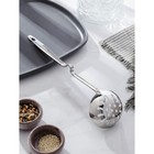 Шумовка Доляна Simple, h=28 см, цвет серебряный - фото 26937235