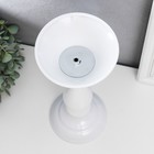 Подсвечник металл на 1 свечу "Изящный" белоснежный 32х13х13 см - фото 22803009