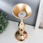 Подсвечник металл на 1 свечу "Изящный" золотой 38х13х13 см - фото 22689748