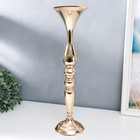 Подсвечник металл на 1 свечу "Изящный" золотой 50х13х13 см 7119358 - фото 16340447