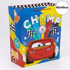 Пакет подарочный "CHAMP", Тачки, 40х49х19 см 7153476 - фото 9539556