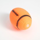 Игрушка пищащая "Регби" для собак, 11 см, оранжевая - Фото 2