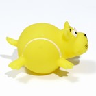 Игрушка пищащая "Собакомяч" для собак, 10 см, жёлтая - фото 6529327