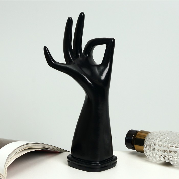 Подставка для украшений «Рука» 9×7,5×20, цвет чёрный - фото 1905917024