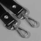 Ручка для сумки лакированная, с карабинами, 60 ± 1 см, цвет чёрный - Фото 3