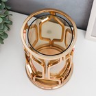 Подсвечник металл,  на 1 свечу "Соты" золото 12,5х12,5х20 см - фото 21464887