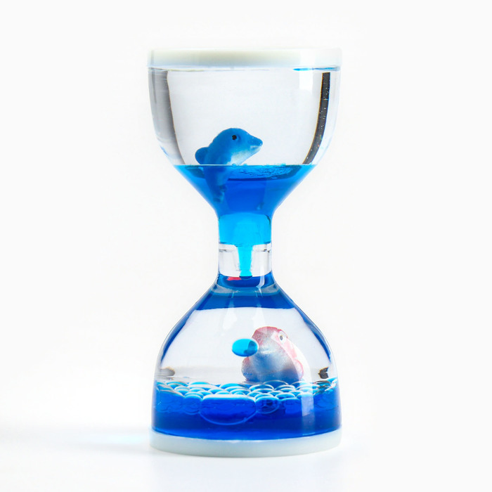 Гелевые часы, 10.5 х 5 см, антистресс, синие - Фото 1