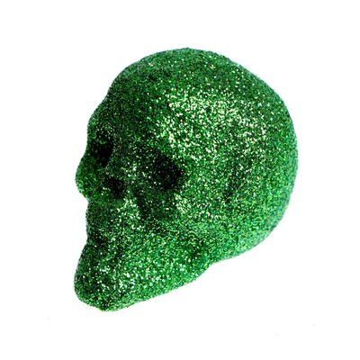 Фигурка для поделок и декора «Череп», набор 6 шт., размер 1 шт.: 4×4.5×4.5 см, цвет зелёный