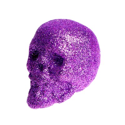 Фигурка для поделок и декора «Череп», набор 6 шт., размер 1 шт.: 4×4.5×4.5 см, цвет фиолетовый