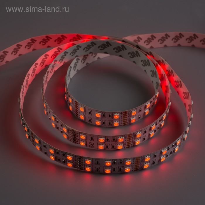 Светодиодная лента 12В, SMD5050, 5 м, IP33, 120 LED, 28.8 Вт/м, 10-12 Лм/1 LED, МУЛЬТИ (RGB) - Фото 1