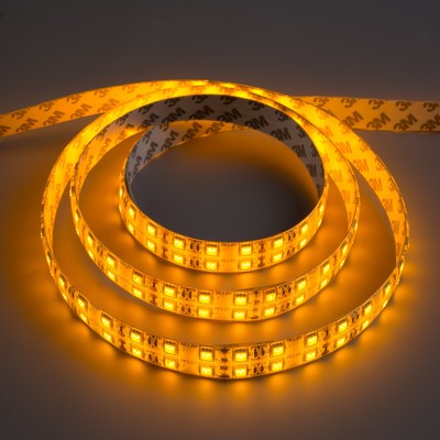 Светодиодная лента 12В, SMD5050, 5 м, IP65, 120 LED, 28.8 Вт/м, 10-12 Лм/1 LED, DC, ЖЁЛТЫЙ
