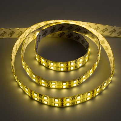 Светодиодная лента 12В, SMD5050, 5м, IP65, 120LED, 28.8Вт/м, 10-12 Лм/1 LED, DC, ТЁПЛЫЙ БЕЛЫЙ