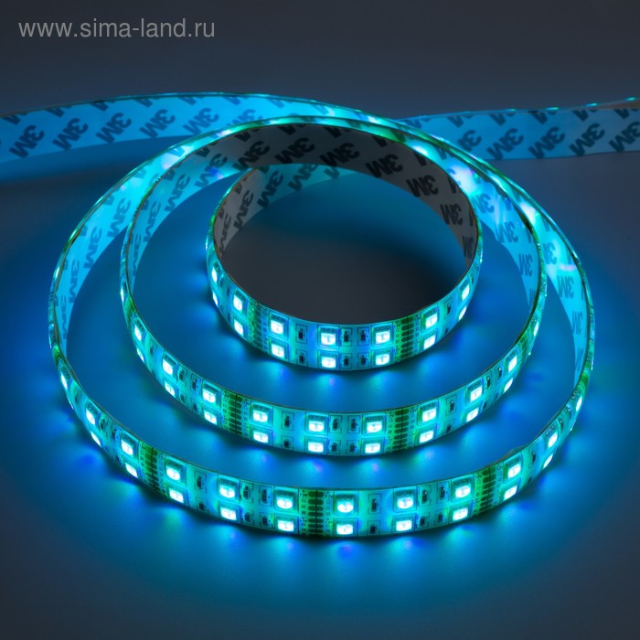 Светодиодная лента 12В, SMD5050, 5 м, IP65, 120 LED, 28.8 Вт/м, 10-12 Лм/1 LED, МУЛЬТИ (RGB) - Фото 1