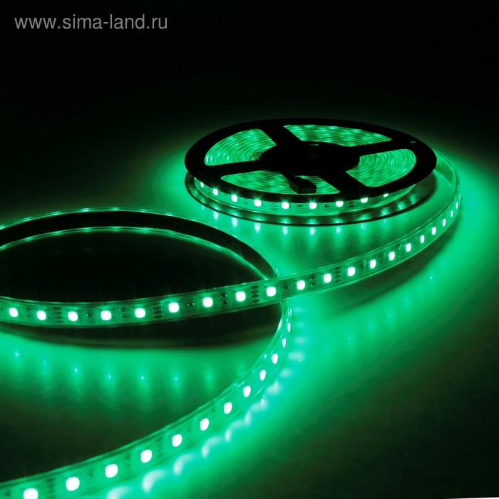 Светодиодная лента 12В, SMD5050, 5 м, IP68, 60 LED, 14.4 Вт/м, 10-12 Лм/1 LED, МУЛЬТИ (RGB) - Фото 1