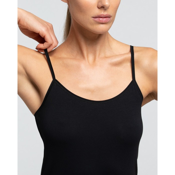 Майка женская CANOTTA SPALLA STRETTA PLANET, размер L, цвет nero