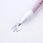 Ручка шариковая синяя паста 0.7 мм с колпачком «Ты совершенна» пластик софт-тач - Фото 4