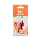 Адресник - капсула под записку, 2.2×1.3 см, металл, бордовый - Фото 5