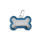 Адресник под гравировку "Косточка" объёмная, 3,2 х 2,3 см, синий - Фото 2