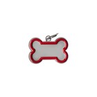 Адресник под гравировку "Косточка" объёмная, 3,2 х 2,3 см, красный - Фото 2