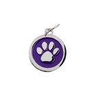Адресник под гравировку "Лапа", 2,5 см, фиолетовый - Фото 2