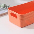 Корзинка пластиковая для хранения Доляна «Кайма», 24,7×11×7 см, цвет МИКС - Фото 4
