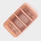 Сушилка для столовых приборов Доляна «Геш», 4 отделения, 17.5×10.5×12 см, МИКС - Фото 3