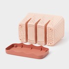 Сушилка для столовых приборов Доляна «Геш», 4 отделения, 17.5×10.5×12 см, МИКС - Фото 5