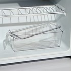 Контейнер для холодильника с крышкой и ручкой RICCO, 32×10×10 см - фото 4342944