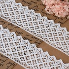 Кружево вязаное, 80 мм × 10 ± 1 м, цвет белый - Фото 2