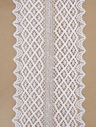 Кружево вязаное, 80 мм × 10 ± 1 м, цвет белый - Фото 2