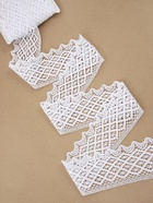 Кружево вязаное, 80 мм, 10±1 м, белое - Фото 2