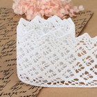 Кружево вязаное, 80 мм × 10 ± 1 м, цвет белый - Фото 3