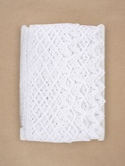 Кружево вязаное, 80 мм × 10 ± 1 м, цвет белый - Фото 3