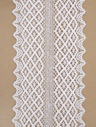 Кружево вязаное, 80 мм, 10±1 м, белое - Фото 3