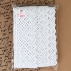 Кружево вязаное, 80 мм × 10 ± 1 м, цвет белый - Фото 4