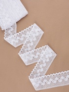 Кружево вязаное, 65 мм × 10±1 м, белое - Фото 2