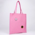 Шопер без молнии, без подкладки, с липучками, цвет розовый - фото 25269569