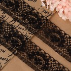 Кружево капроновое, 35 мм, 10±1 м, цвет чёрный - Фото 2