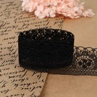 Кружево капроновое, 35 мм, 10±1 м, цвет чёрный - Фото 3