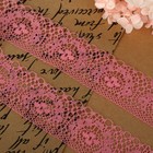 Кружево капроновое, 35 мм, 10±1 м, цвет коралловый - Фото 2