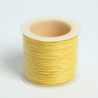 Шнур вощеный из полиэстера d=0,5 мм, L=50 м, цвет жёлтый - фото 16399069