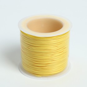 Шнур вощеный из полиэстера d=0,5 мм, L=50 м, цвет жёлтый
