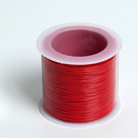 Шнур вощеный из полиэстра d=0,5мм, L=50м, цвет ярко-красный