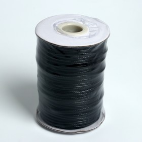 Шнур вощеный d=2 мм, L=50 м, цвет чёрный