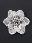 Аппликация для одежды «Цветок» текстильная, 5×5 см, 10 шт., белая - Фото 3