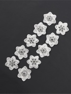 Аппликация для одежды «Цветок» текстильная, 5×5 см, 10 шт., белая - Фото 4