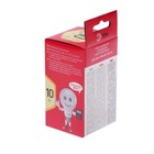 Лампа светодиодная ЭРА RED LINE ECO LED, E27, 10 Вт, 2700 К, 800 Лм, груша, теплый белый - фото 60798723