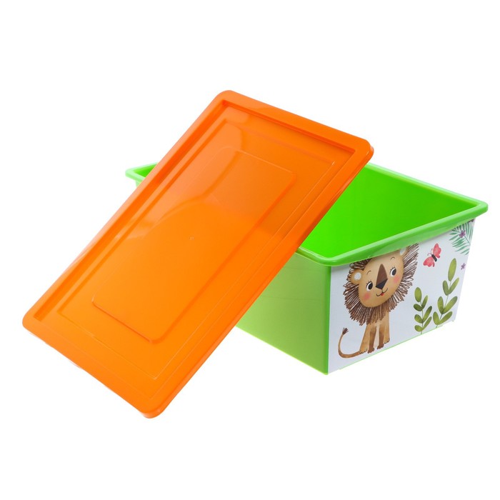 Ящик для игрушек, с крышкой, «Счастливое детство», объём 30 л - фото 1882334887